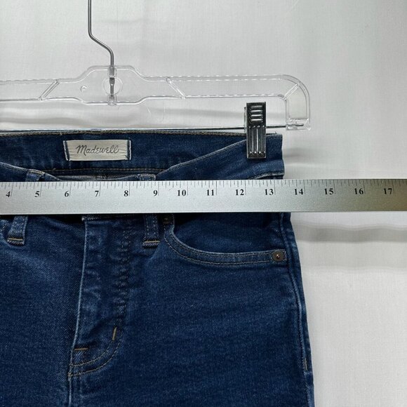 Madewell Jeans Womens 25P 9" Mid-Rise Skinny Medium Washed Stretch Denim Blue - Picture 9 of 11